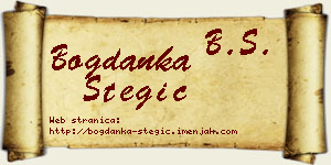 Bogdanka Stegić vizit kartica
